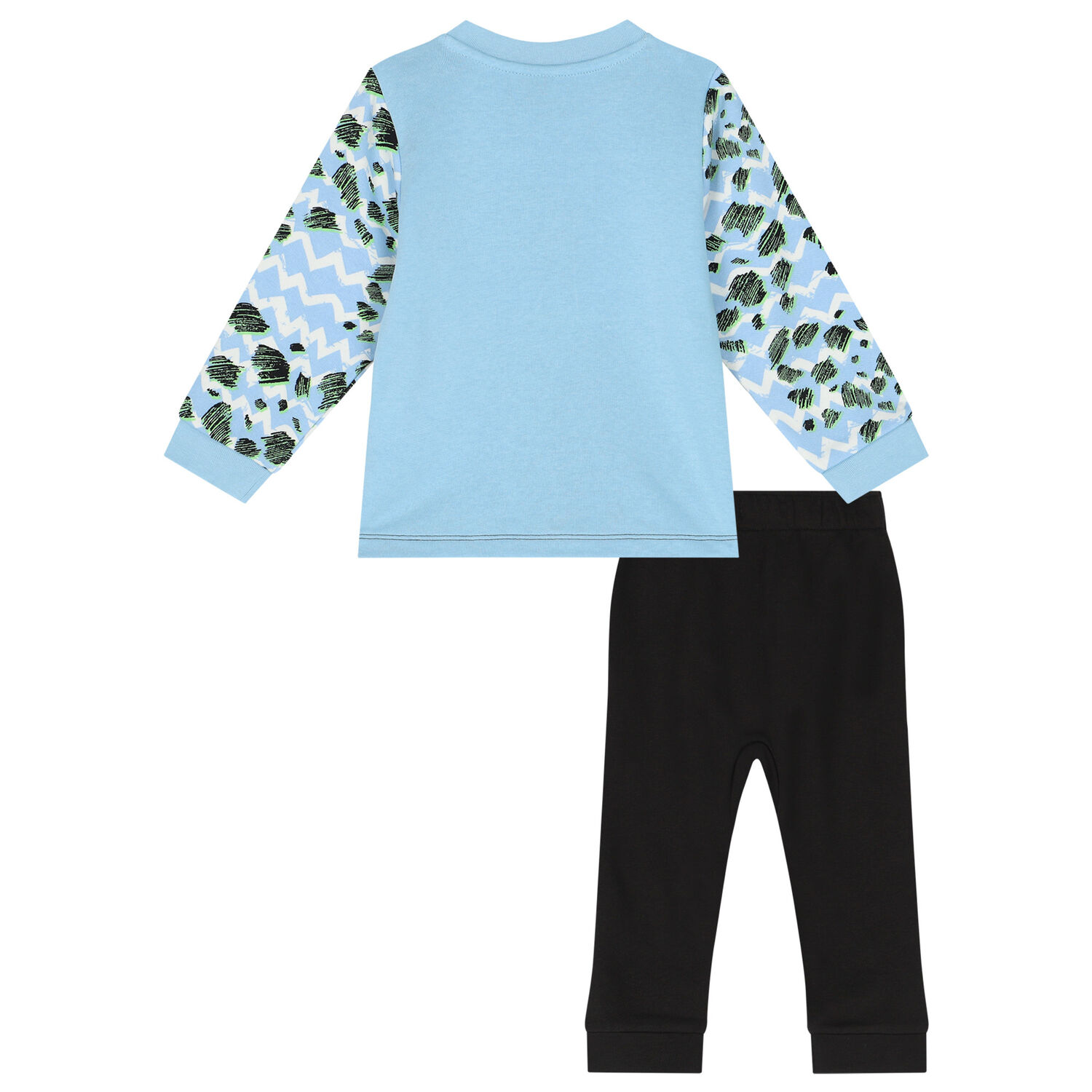 Younger Boys Blue, White & Black Logo Tracksuit, 1, hi-res