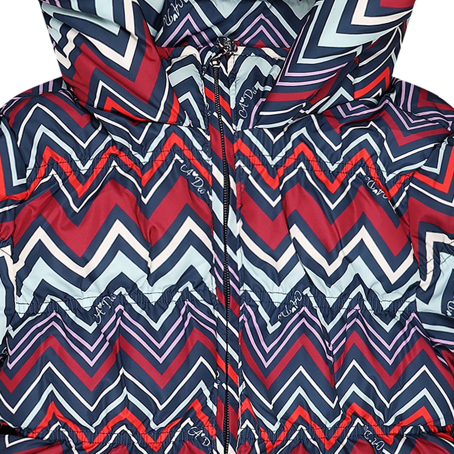 Girls Multi-Colored Zig Zag Padded Coat, 1, hi-res