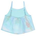 Girls Blue Logo Top, 1, hi-res