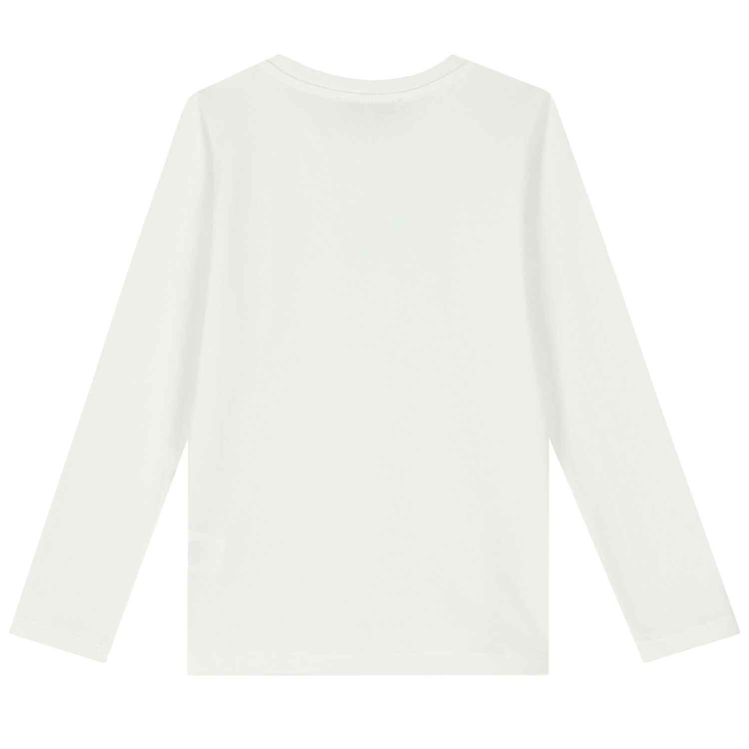 Girls Ivory Logo Long Sleeve Top, 1, hi-res