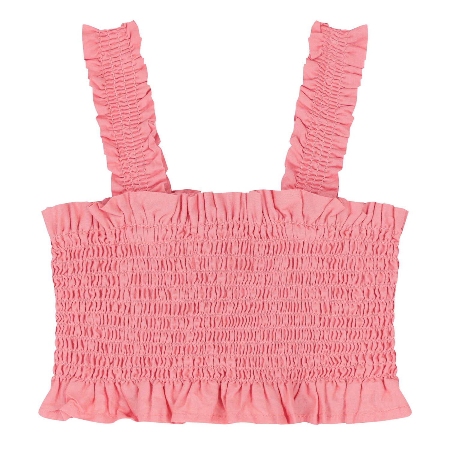 Girls Pink Shirred Top, 1, hi-res image number null