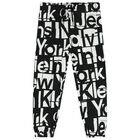 Boys Black & White Logo Joggers, 1, hi-res