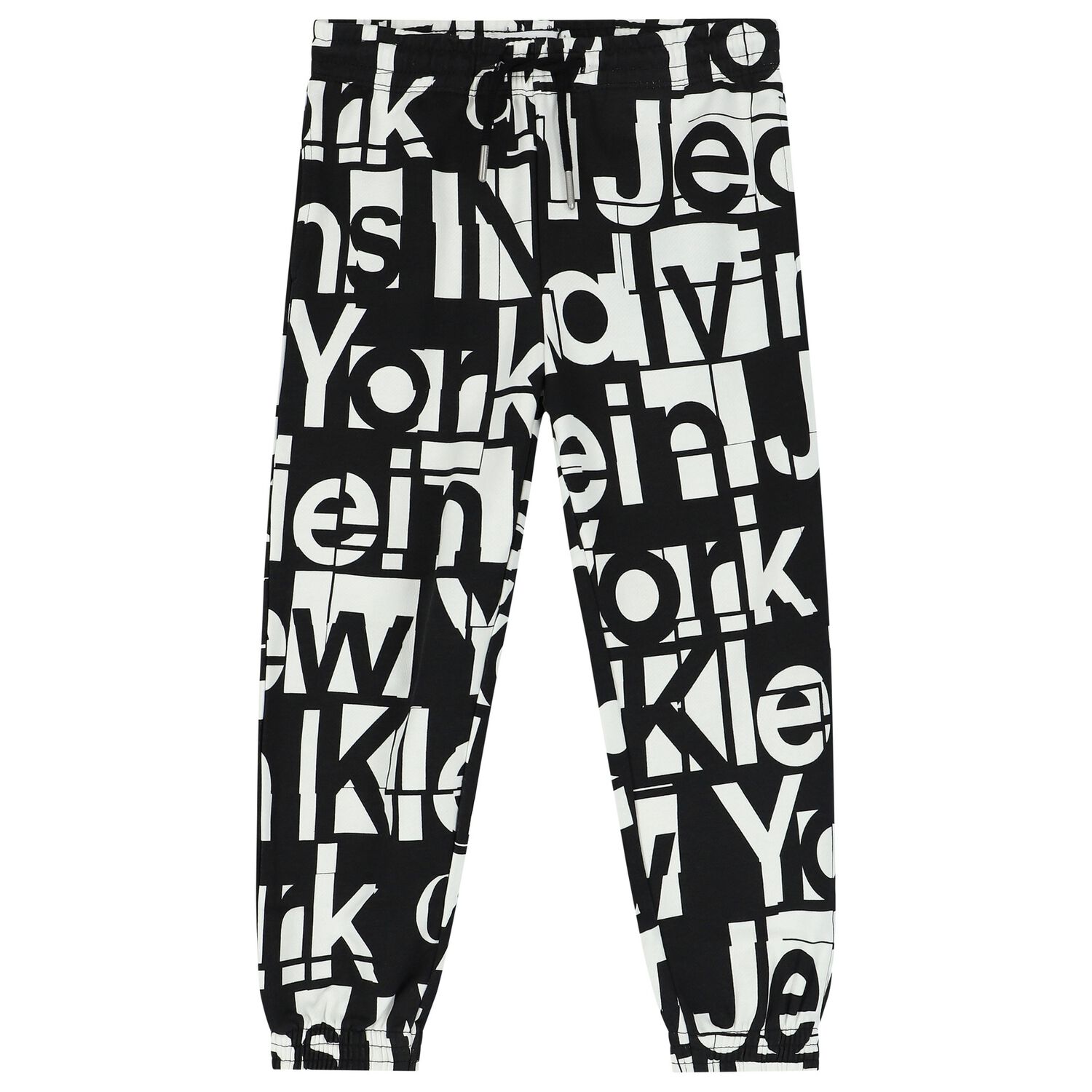 Boys Black & White Logo Joggers, 1, hi-res image number null