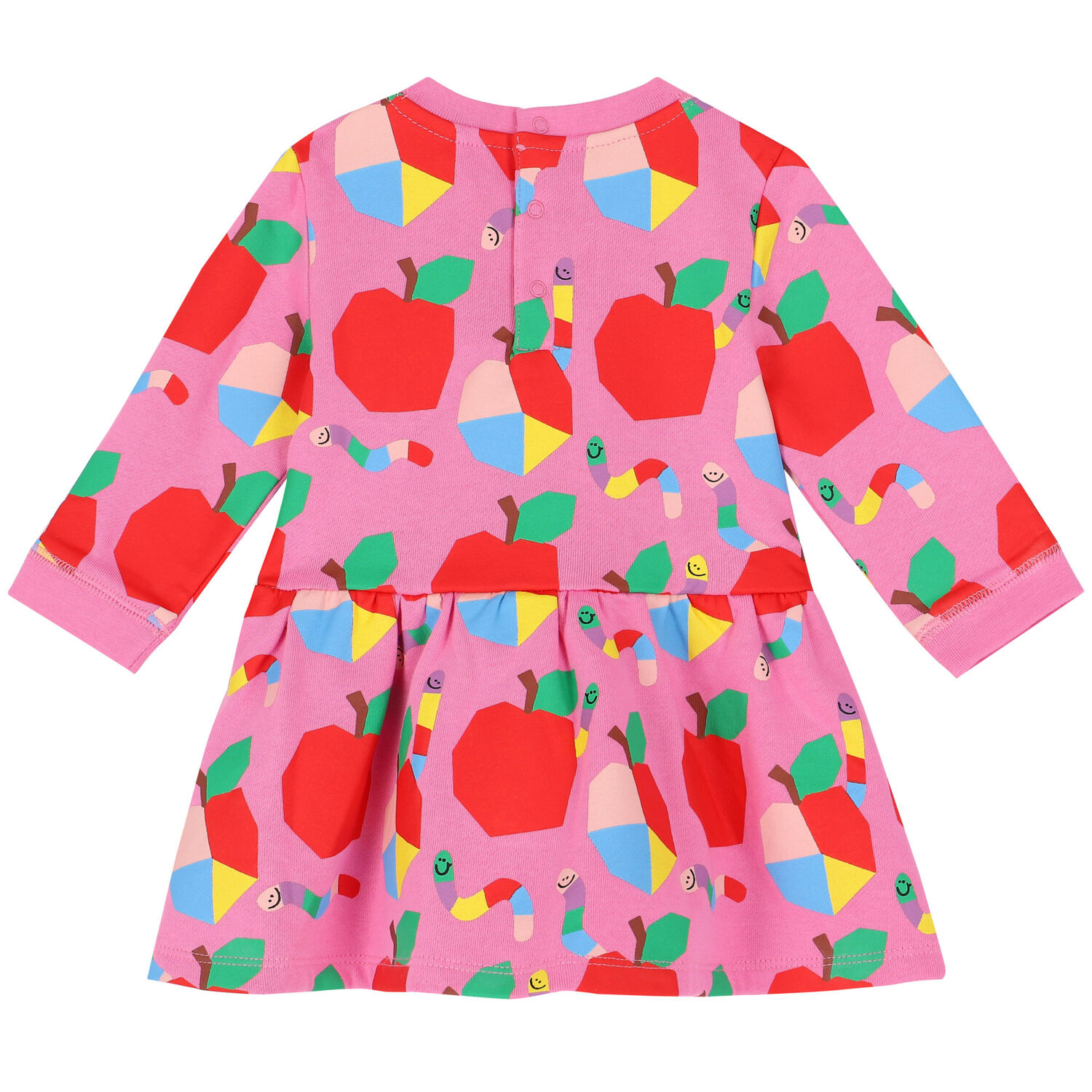 Younger Girls Pink Apple Dress, 1, hi-res