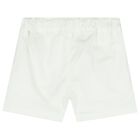 Baby Boys White & Blue Logo Shorts Set, 1, hi-res