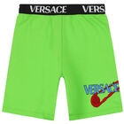 Green Logo Shorts, 1, hi-res