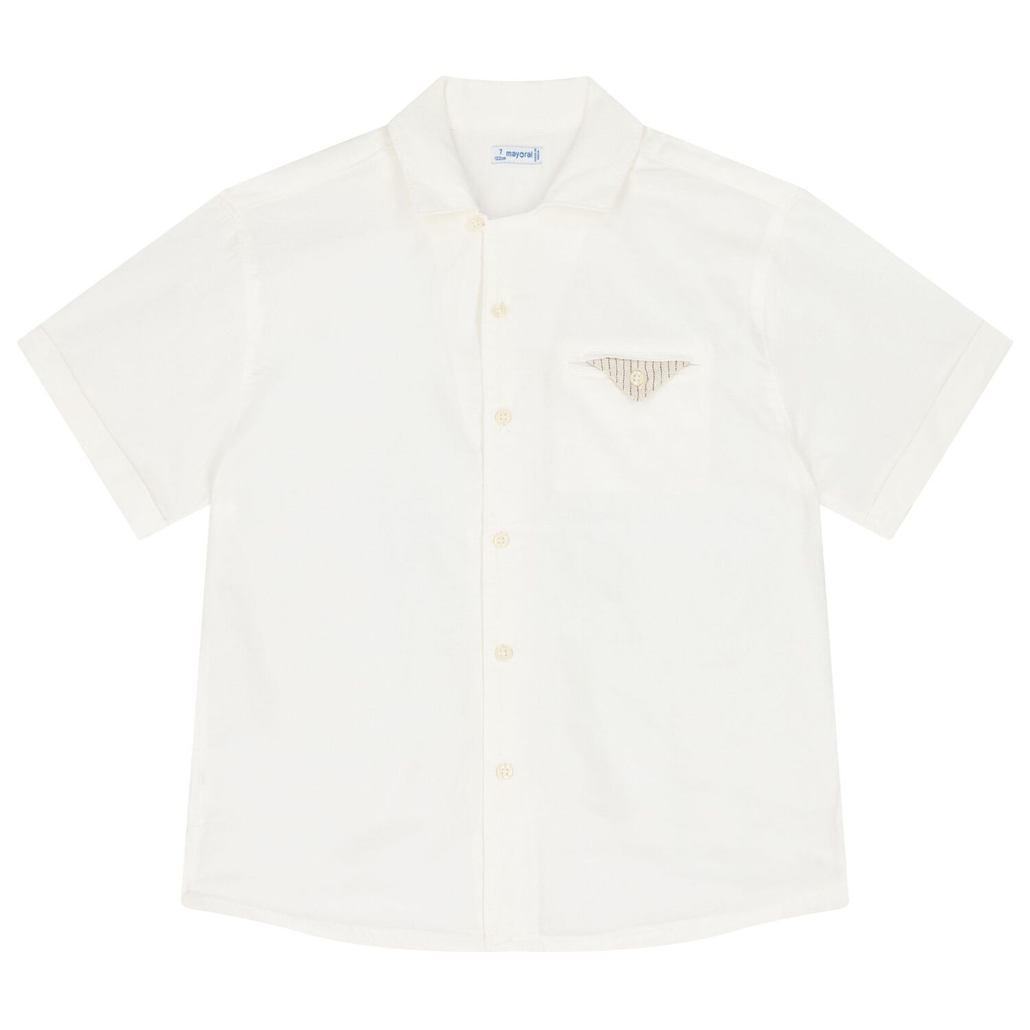 Boys White & Beige Shorts Set, 1, hi-res image number null