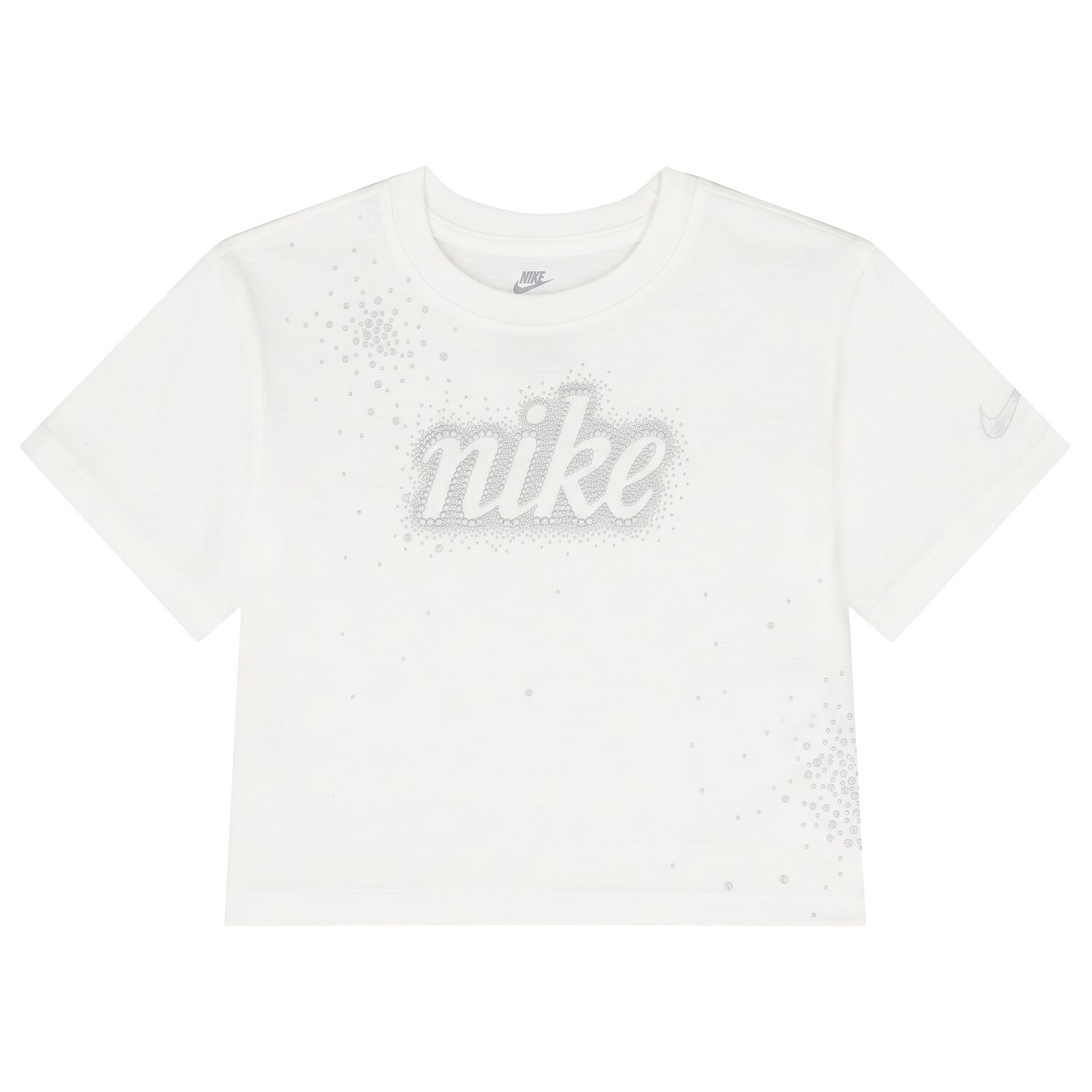 Girls White Logo T-Shirt, 2, hi-res