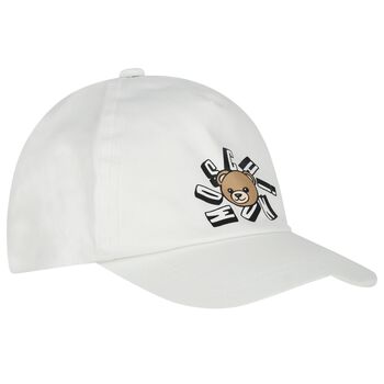 White Teddy Bear Logo Cap