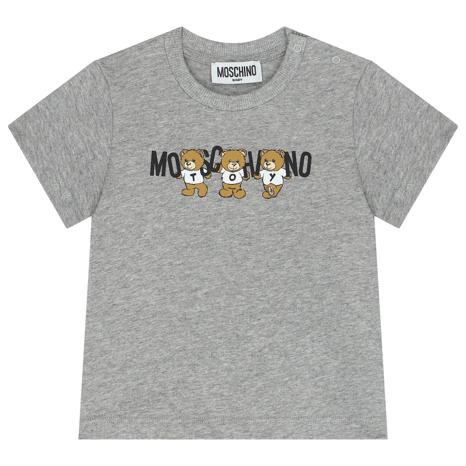 Grey Teddy Bear Logo T-Shirt, 6, hi-res image number null
