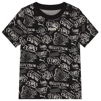 Boys Black Logo T-Shirt