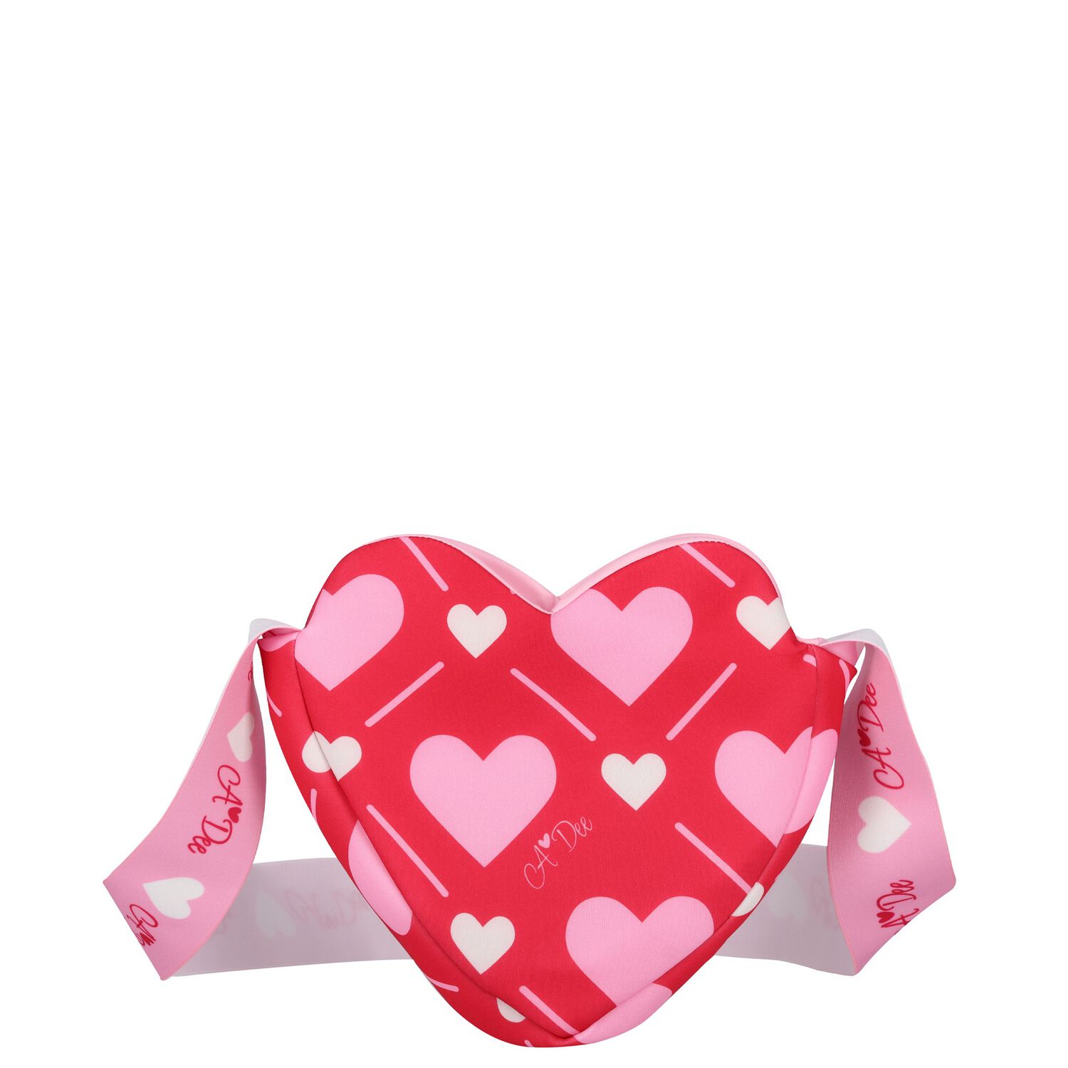 Girls Red & Pink Heart Shoulder Bag, 1, hi-res