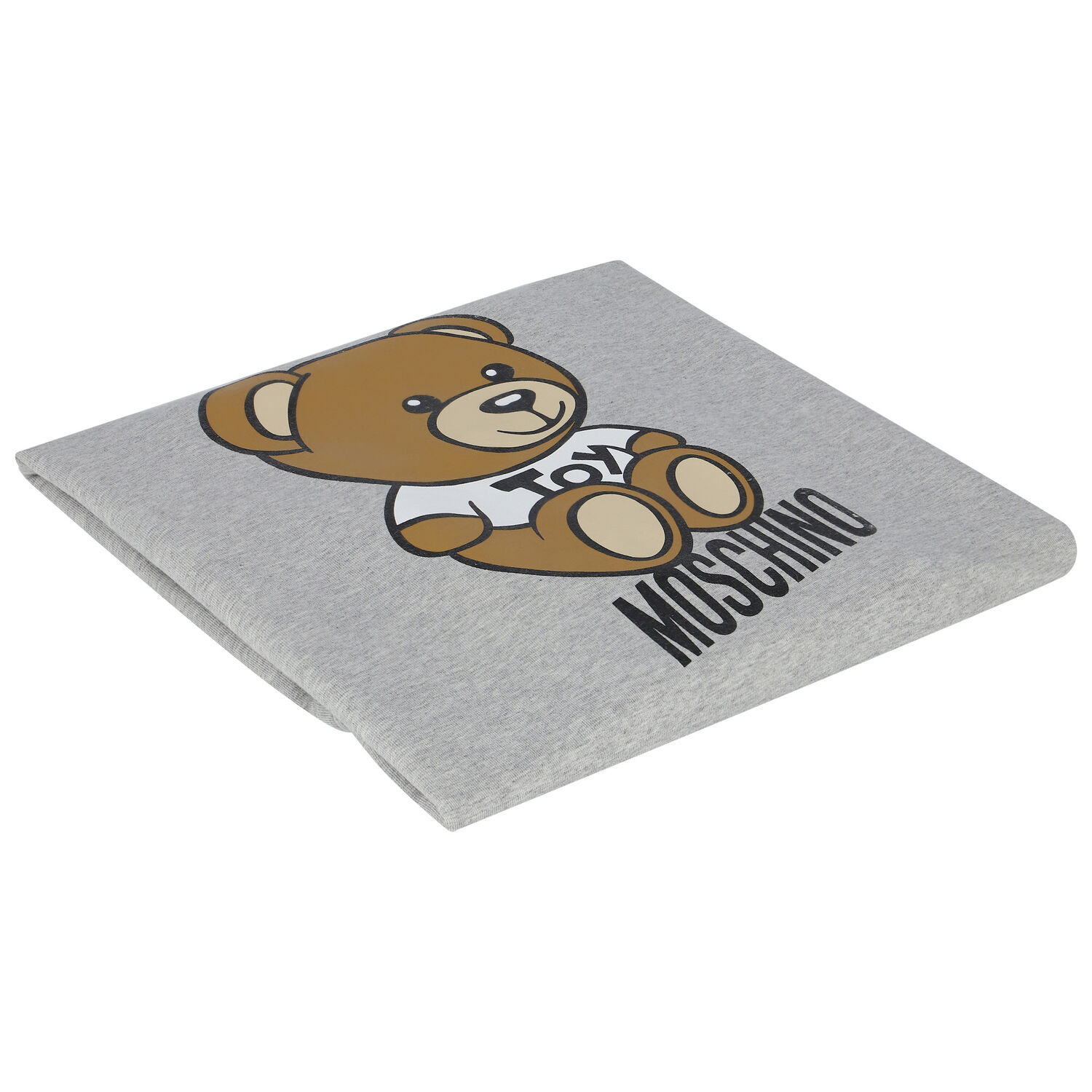 Grey Teddy Bear Logo Baby Blanket, 2, hi-res