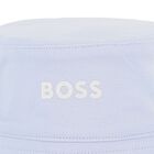 Baby Boys Blue & White Striped Logo Reversible Hat, 1, hi-res