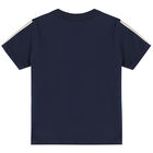 Younger Boys Navy Logo T-Shirt, 1, hi-res