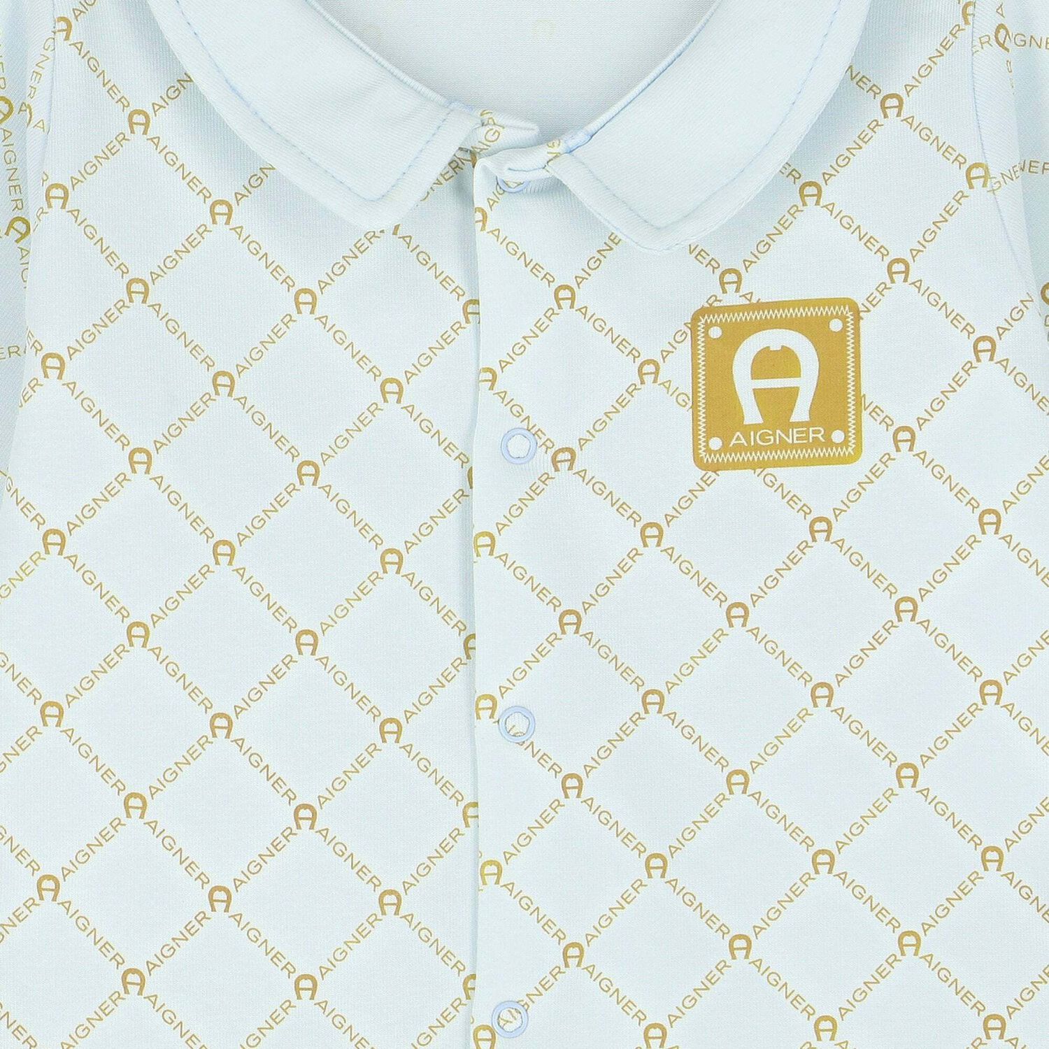 Blue & Gold Logo BabygrowIvory & Gold Logo Babygrow, 3, hi-res