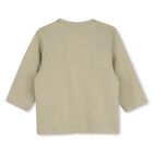 Younger Boys Beige Logo Long Sleeve Top, 2, hi-res