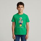 Boys Green Logo Polo Bear T-Shirt, 1, hi-res