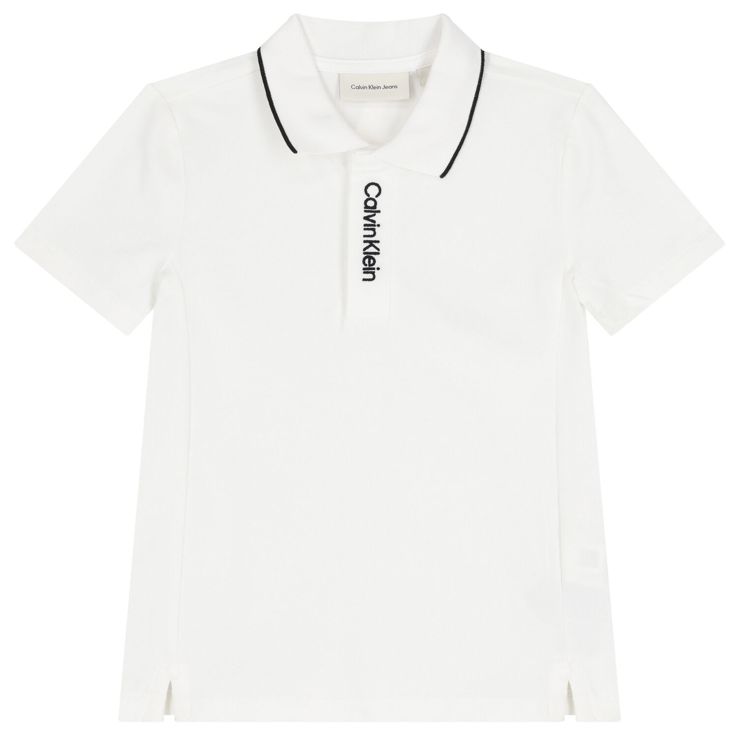 Boys White Logo Polo Shirt, 2, hi-res image number null