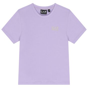 Girls Purple Logo T-Shirt
