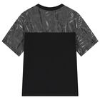 Boys Black & Grey Logo T-Shirt, 3, hi-res