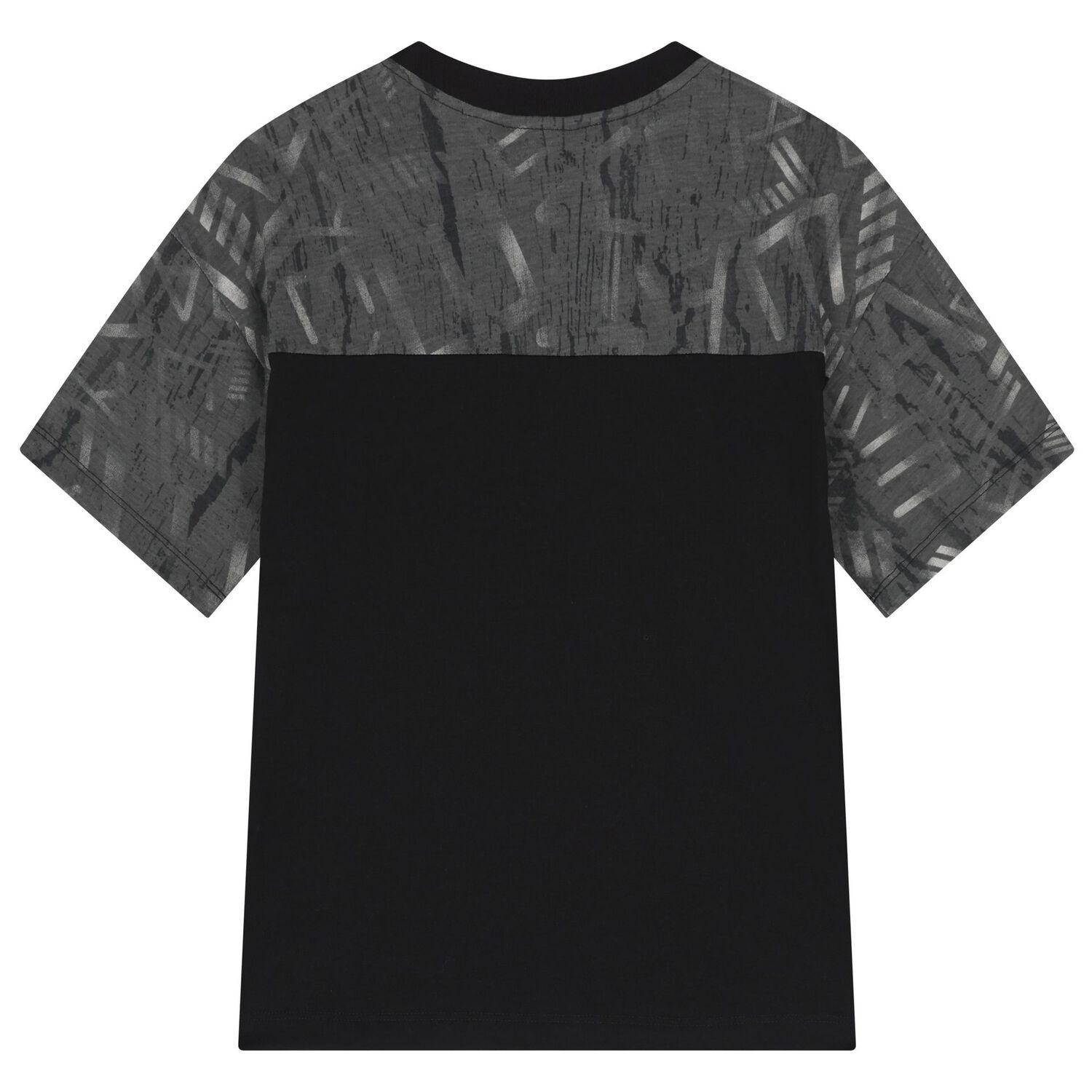 Boys Black & Grey Logo T-Shirt, 3, hi-res