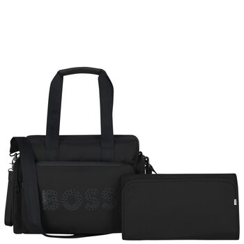 Mini Me Black Logo Baby Changing Bag ( 35cm )