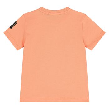 Younger Boys Orange Logo T-Shirt