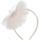 Girls Pink Tulle Headband, 1, hi-res