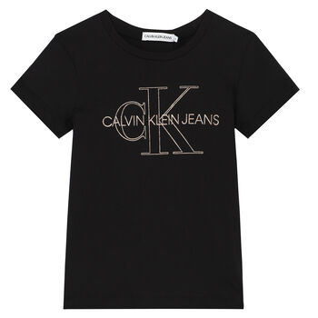 Girls Black Logo T-Shirt