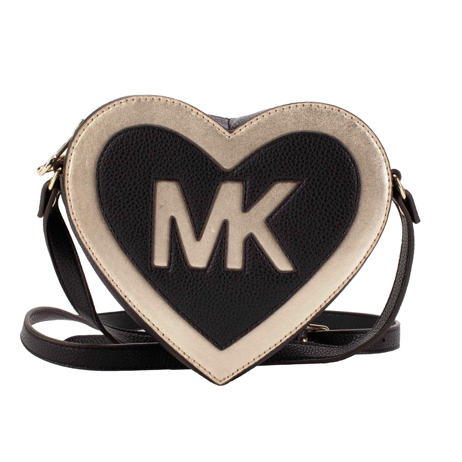 Girls Black Logo Heart Handbag, 1, hi-res