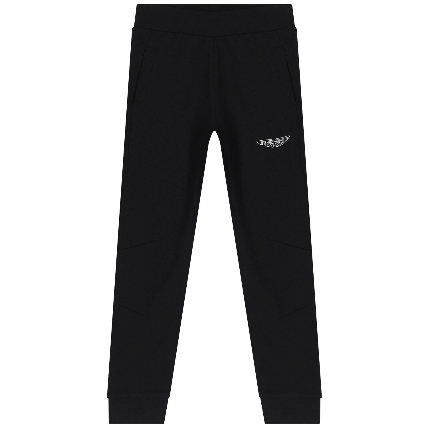 Boys Black Aston Martin Logo Joggers, 1, hi-res