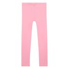 Girls Pink Logo Leggings, 1, hi-res