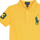 Boys Yellow Logo Polo Shirt, 1, hi-res