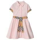 Girls Pink Check Dress, 1, hi-res