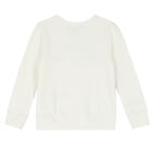 Girls White Bear Logo Sweatshirt, 1, hi-res