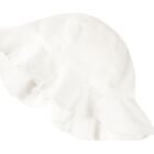 Younger Girls White Bow Hat, 2, hi-res