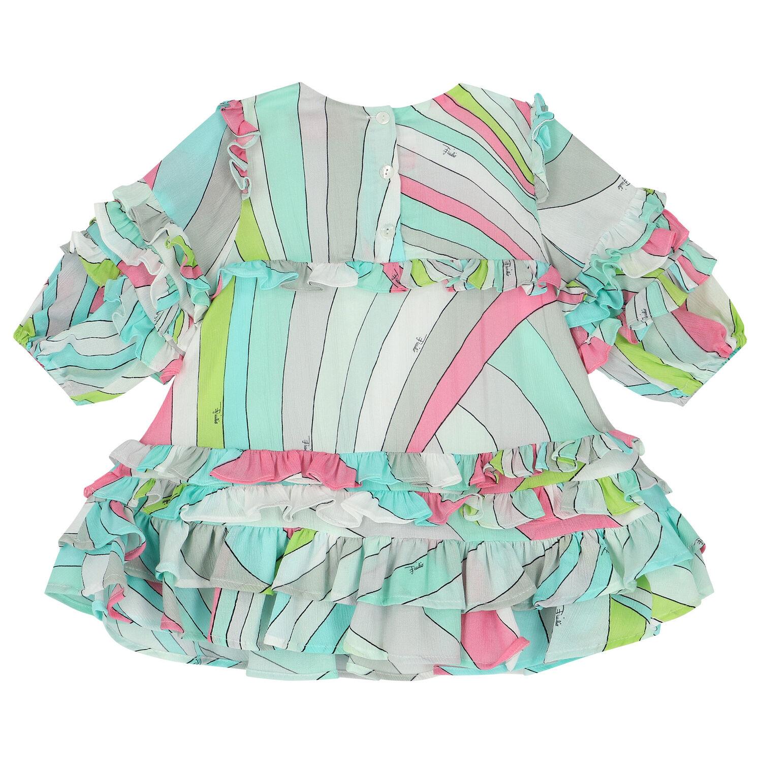 Younger Girls Multi-Coloured Iride Pastel Dress, 1, hi-res