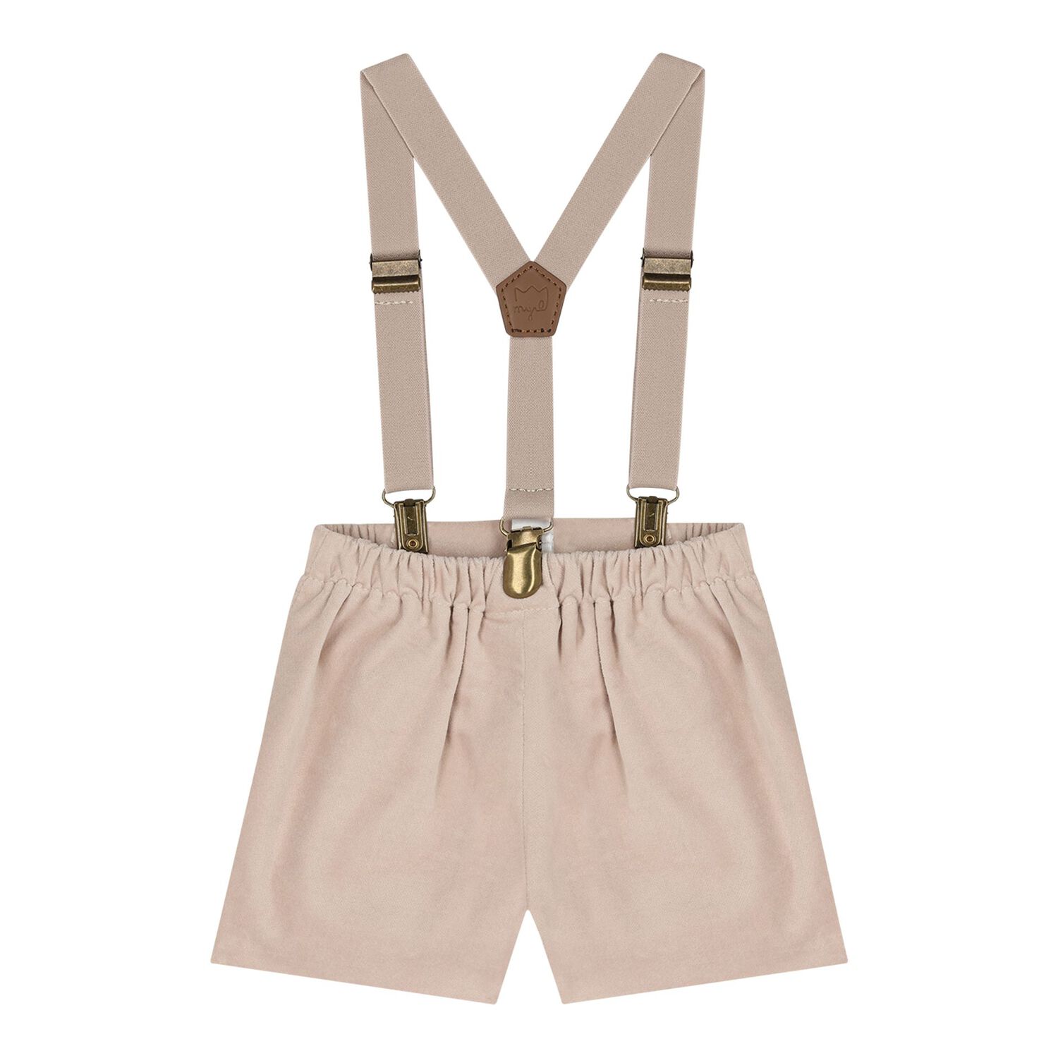 Baby Boys White & Beige Shorts Set, 2, hi-res