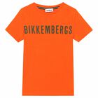Boys Neon Orange Logo T-Shirt, 1, hi-res