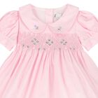 Baby Girls Pink Smocked Dress, 1, hi-res