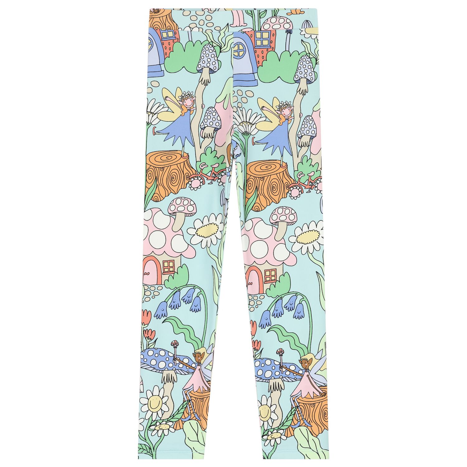 Girls Aqua Fairy Leggings, 1, hi-res