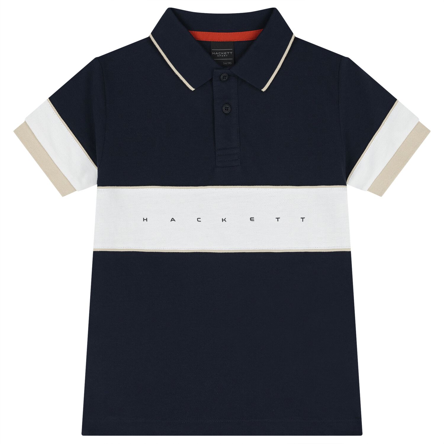 Boys Navy Blue & White Polo Shirt, 1, hi-res