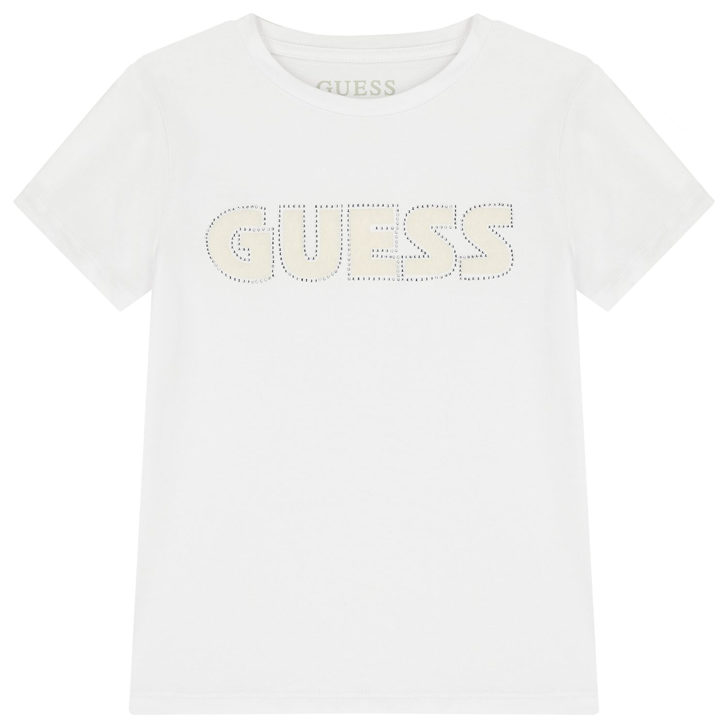 Girls White Logo T-Shirt, 1, hi-res