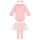 Baby Girls Pink 3 Piece Bodysuit & Tutu Set, 2, hi-res