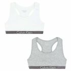 Girls Grey & White Bra Tops (2 Pack), 1, hi-res