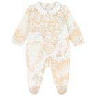 Ivory & Beige Geo Map Babygrow Gift Set, 1, hi-res