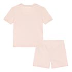 Younger Girls Pink Logo Cotton Shorts Set, 2, hi-res