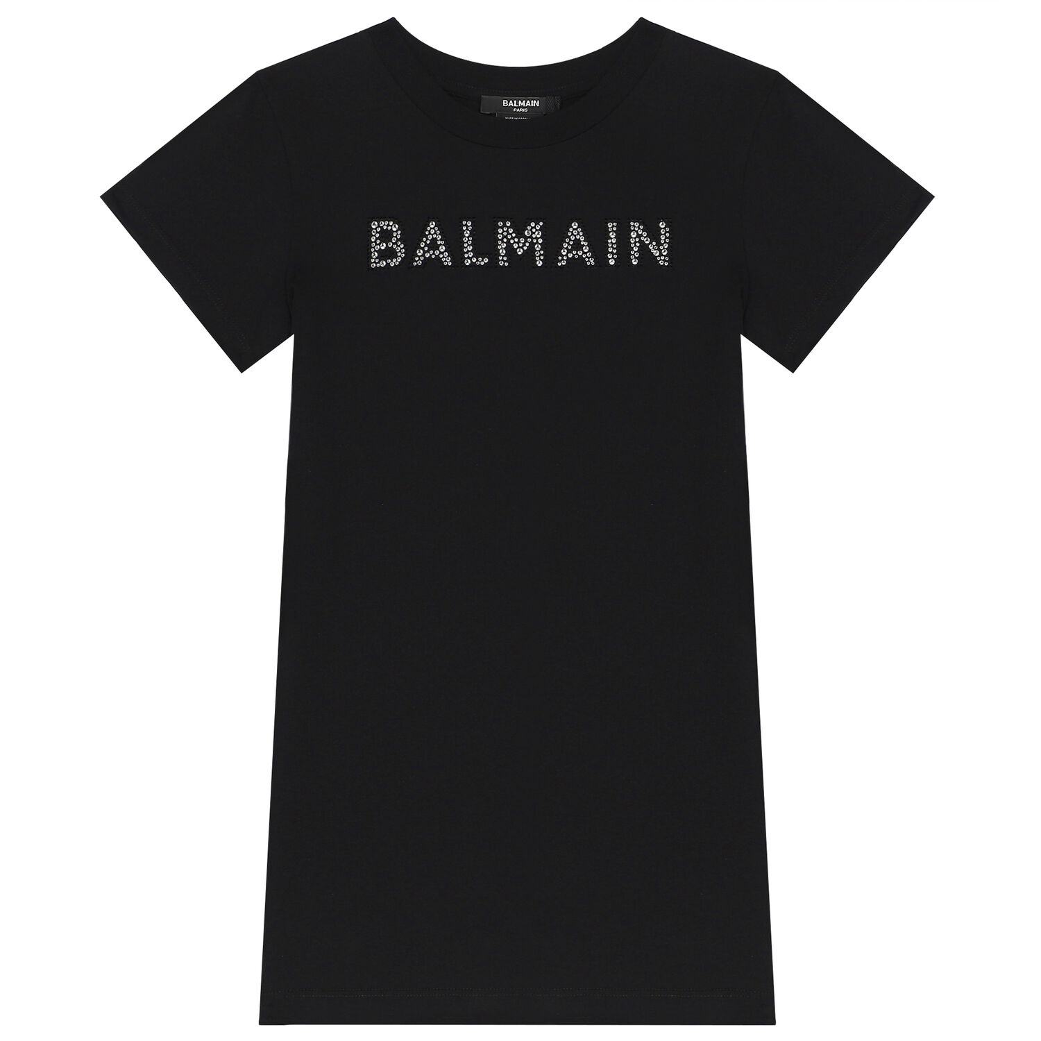 Girls Black Logo T-Shirt Dress, 1, hi-res image number null