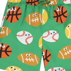 Boys Green Balls Swim Shorts, 1, hi-res